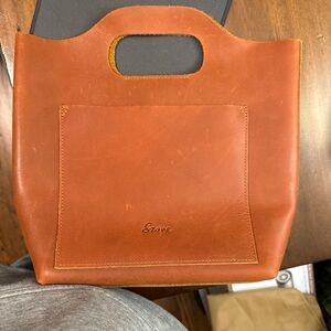 Brown Leather Tote Bag
